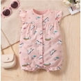 thumbnail image 5 of ATAIKU 0-24M Newborn Baby Girls Cotton Summer Snap-up Romper Infant Sleeveless Ruffled Outfits Toddler Unicorn Jumpsuit, 5 of 5