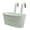 Beige 2, variant on ZenCart Over Fence Planter Iron Hanging Flower Pot Railing Planter with Detachable Hooks for Home Garden Fence Deck Railing Terrace