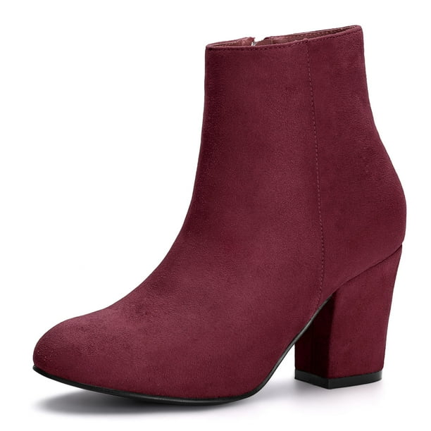 Botines Para Mujer Con Cremallera Lateral - Tacón Grueso 3 Cm, Punta Redonda, Ideales Para Invierno Y Uso Diario