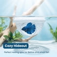 thumbnail image 4 of YUNBAO Floating Betta Hide & Shrimp Cave – All-in-One Aquarium Hammock, Feeder, and Safe Resting Spot for Stress-Free Fish Tanks,  Small Fish Bowl Decoration, White, 4 of 9