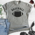 thumbnail image 2 of Baseball Shirt, Unisex Women's Men's Shirt, Funny Baseball T-shirt, Funny Football Tee, Ironic Sports Tee, Dark Heather Gray, 4X-Large, 2 of 6