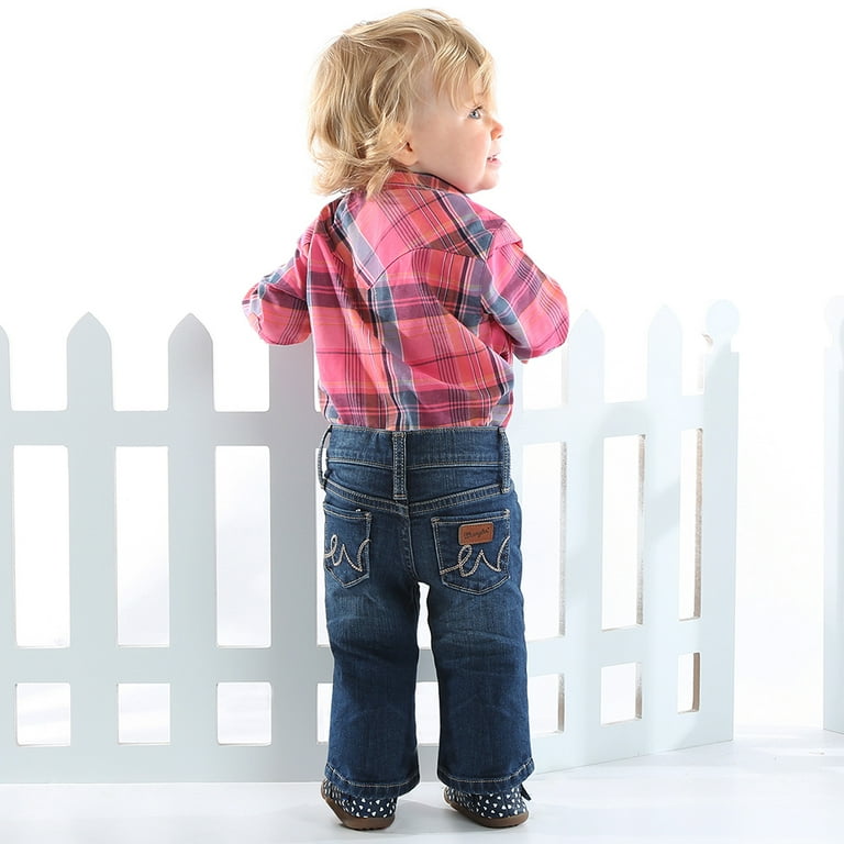 Wrangler Toddler-Girls' Pocket Skinny Jeans, Blue, 3T