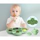 thumbnail image 2 of Vajilla de silicona para bebés, plato con ventosa sin BPA para bebés, mantel individual de silicona antideslizante con ventosas para bebés y niños, 2 of 5