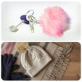 thumbnail image 6 of Uxcell Fluffy Soft Faux Fur Pom Poms for Hats with Snap Button, White 6Pack, 6 of 6