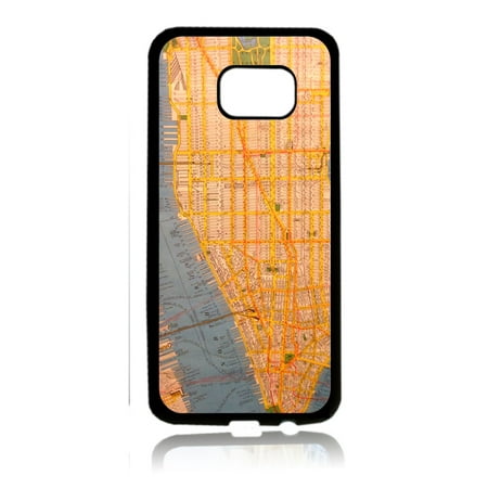 NYC Subway Map Black Rubber Thin Case Cover for the Samsung Galaxy s6 - Samsung Galaxy s6 Accessories - s 6 Phone