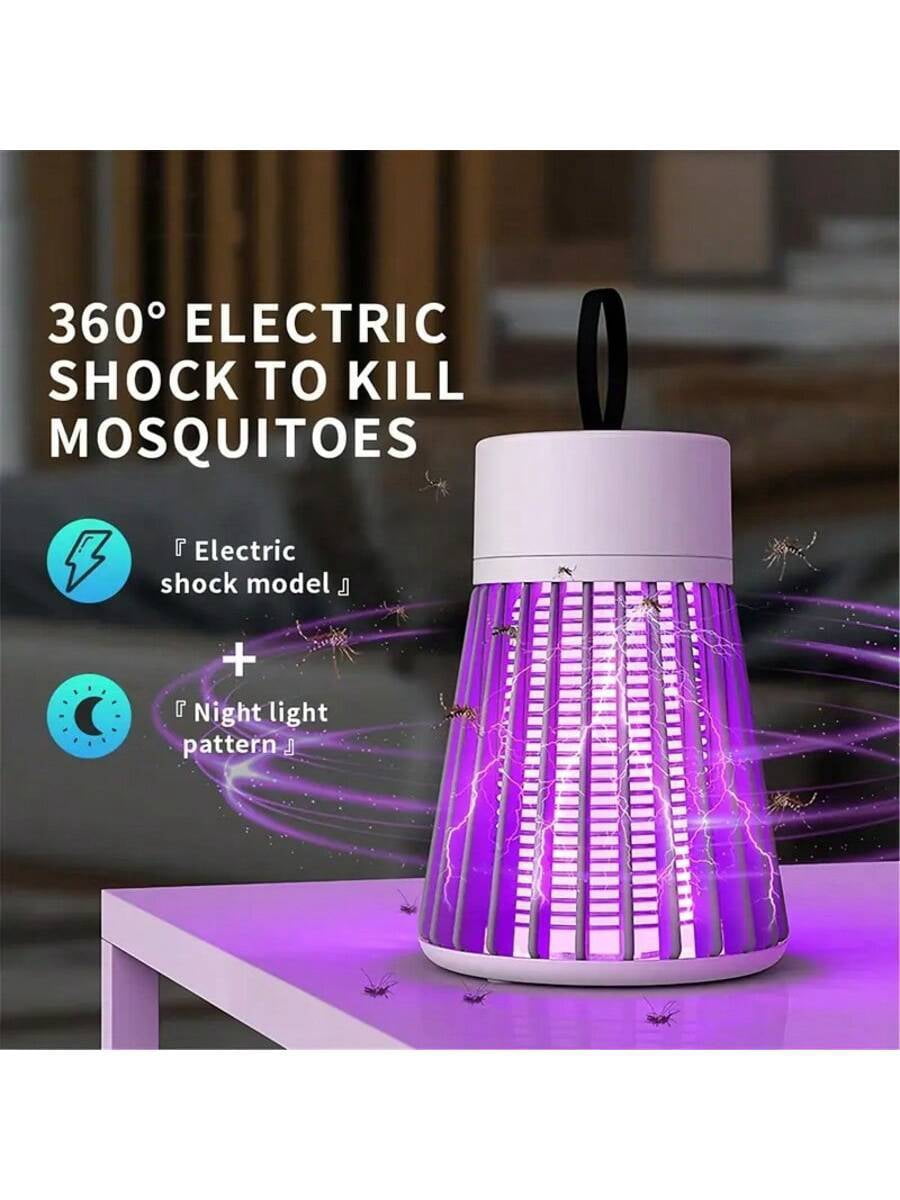Electric LED Mosquito Killer Lamp for Indoor Use, Effectively Eliminates Mosquitoes, Flies, and Other Flying Insects, Includes Cleaning Brush