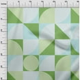 thumbnail image 3 of oneOone Tissu Georgette Viscose Vert Géométrique Carré avec Cercles Tissu pour Robe Tissu Imprimé au Mètre 42 Pouces de Large, 3 of 4