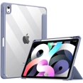 thumbnail image 1 of Case for New iPad Generation, with Pencil Holder, Slim Back Protective Case with Clear Transparent Back Shell & Auto Wake/Sleep(Lavender,ipad air4 10.9), 1 of 8