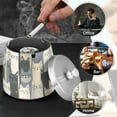 thumbnail image 4 of Yayeee Ashtray with Lid for Cigarette Smokeless Stainless Steel Home Ash Holder, Blue Cute Cats, 4 of 7