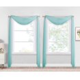 thumbnail image 1 of Juego de 2 pañuelos transparentes de gasa azul Curtain NICETOWN, 152 x 549 cm, 1 of 5