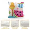 thumbnail image 4 of Jiayy  Summer Lumbar Pillow Cover Watercolor Watermelon Ice Cream Decorative Farmhouse Hello Summer Patio Outdoor Cushion Case for Sofa Couch Home Bed Decor, 4 of 5