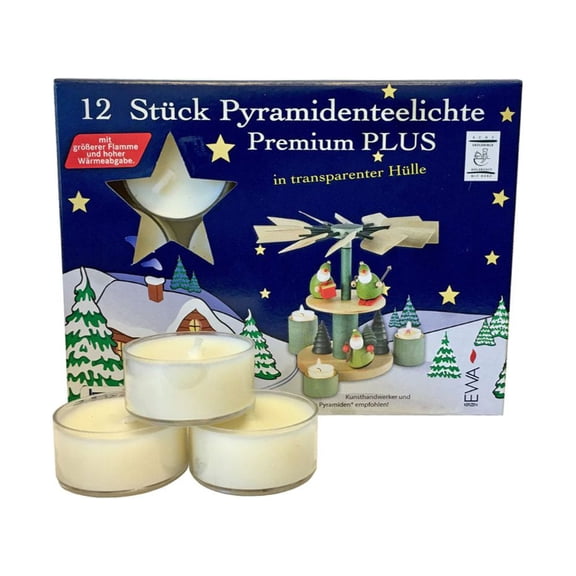 Set of 12 German Christmas Tea Light Candle Holders 1.5"