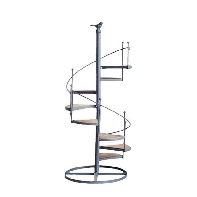 koolsoo Spiral Plant Stand Decorative Modern 8 Layers Plant Rack for Multiple Plants