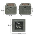 thumbnail image 4 of GDF Studio Jasmine Outdoor 50,000 BTU Iron 33 Inch Square Fire Pit, Concrete Finish, 4 of 10