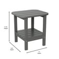 thumbnail image 4 of Flash Furniture Newport Indoor-Outdoor 2-Tier Adirondack Side Table Gray (LEHMP1351517HGY), 4 of 9