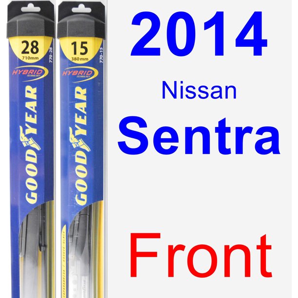 14 Nissan Sentra Wiper Blade Set Kit Front 2 Blades Hybrid Walmart Com Walmart Com