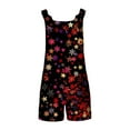 thumbnail image 5 of Drses Cute Short Jumpsuits Women Print Rompers One Piece Wide Leg Shorts Overalls Sleeveless Jumpers Pockets, 5 of 6