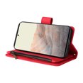 thumbnail image 6 of Feishell for Google Pixel 6 Pro 6.7 inch Zipper Wallet Case with Wrist Strap & Shoulder Strap,Premium PU Leather Magnetic Clasp Flip Holder Card Slots Crossbody Phone Case for Women Men,Red, 6 of 18