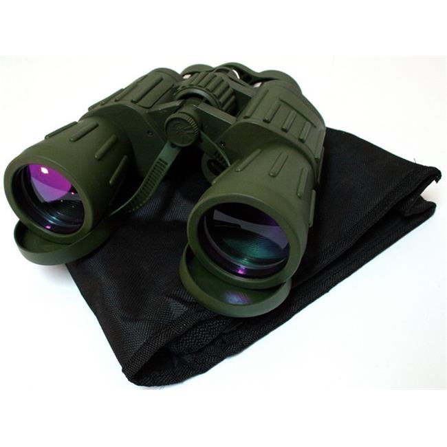 1208 Green Army Binoculars with Bag, 60 x 50