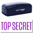 thumbnail image 1 of Large Pre-Inked Top Secret Stamp, Slim 1854, Ultra Slim Design, Impression Size 1-13/16" by 2-1/2", Up to 25,000 Impressions - Purple Ink, 1 of 10