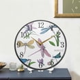 thumbnail image 5 of GZHJMY Colorful Dragonflies Pattern Wall Clock Silent Non Ticking 9.5 Inch Round Easy to Read for Home Office School Clock, 5 of 7