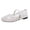 White, variant on Willtoo Womens Mesh Ballet Flats Closed Toe Bowknot Floral Mary Jane Shoes Breathable 2026 New Ballerina Flats