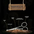 thumbnail image 3 of wqlpp-Nose Hair Scissors for Men & Women with Pouch Nose Scissors Small Scissors for Rounded Eyebrow Scissors, Small Blunt Tip Scissors for Eyelashes, Beard, & Mustache Nose Hair Safety Scissors, 3 of 4