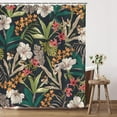 thumbnail image 2 of Tropical Shower Curtain Floral Shower Curtain for Bathroom Plant Shower Curtain with 12 Hooks Dark Floral Leaf Flower Aesthetic Shower Curtain, 72" W x 84" H, 2 of 6