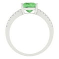 thumbnail image 4 of Solitaire with Accents Engagement Ring for Women - 1.62ct Simulated Green Diamond in 14K White Gold Promise Ring, 4 of 5