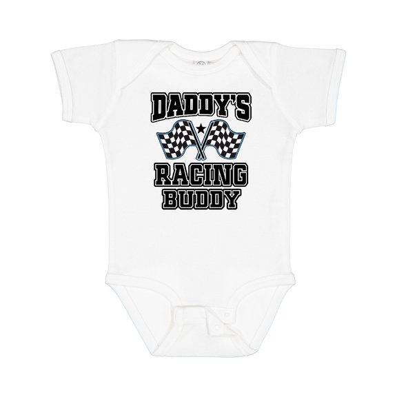 Inktastic Daddys Racing Buddy Car Flags Boys or Girls Baby Bodysuit