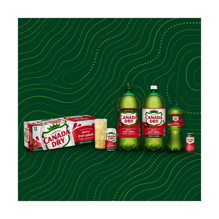 Canada Dry, Fruit Splash Cherry Ginger Ale, 12 fl oz - Walmart.com