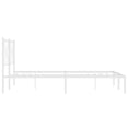 thumbnail image 6 of vidaXL Metal Bed Frame without Mattress with Headboard White 76"x79.9", 6 of 9