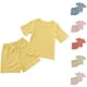 thumbnail image 4 of Odeerbi 1-4 Años Niños Niñas Pijama de Verano de Algodón de Manga Corta Conjunto de Pantalones Cortos Ropa de Dormir Suave Ropa de Casa Conjunto de Pijama, 4 of 4