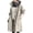 #01Beige, variant on Women Solid Color Hooded Trench Coat Mid Length Single Breasted Long Sleeve Outerwear Loose Casual Windbreaker Fashion Lightweight Overcoat Red M