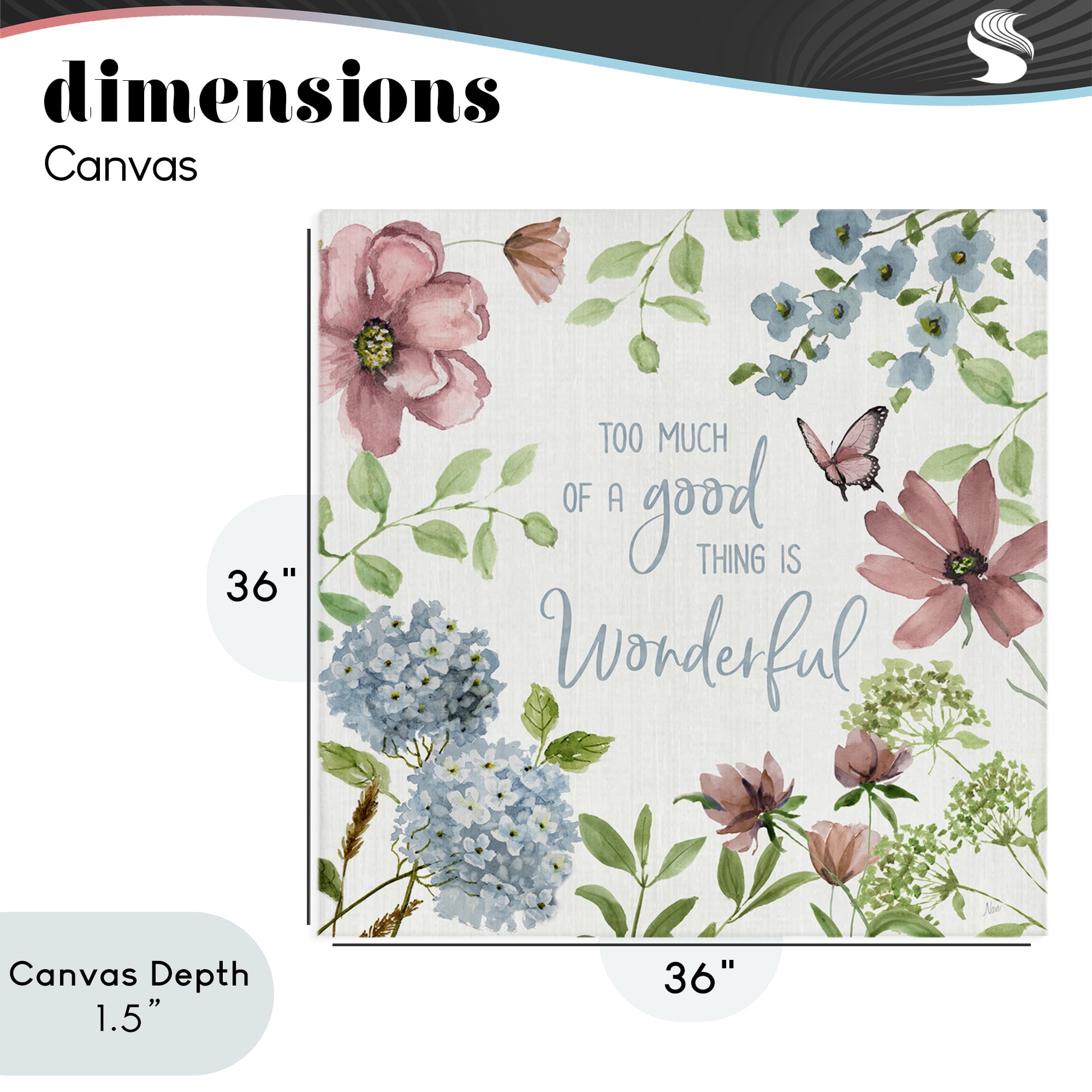 Stupell Industries Too Much Of A Good Thing Canvas Wall Art, design by Nan