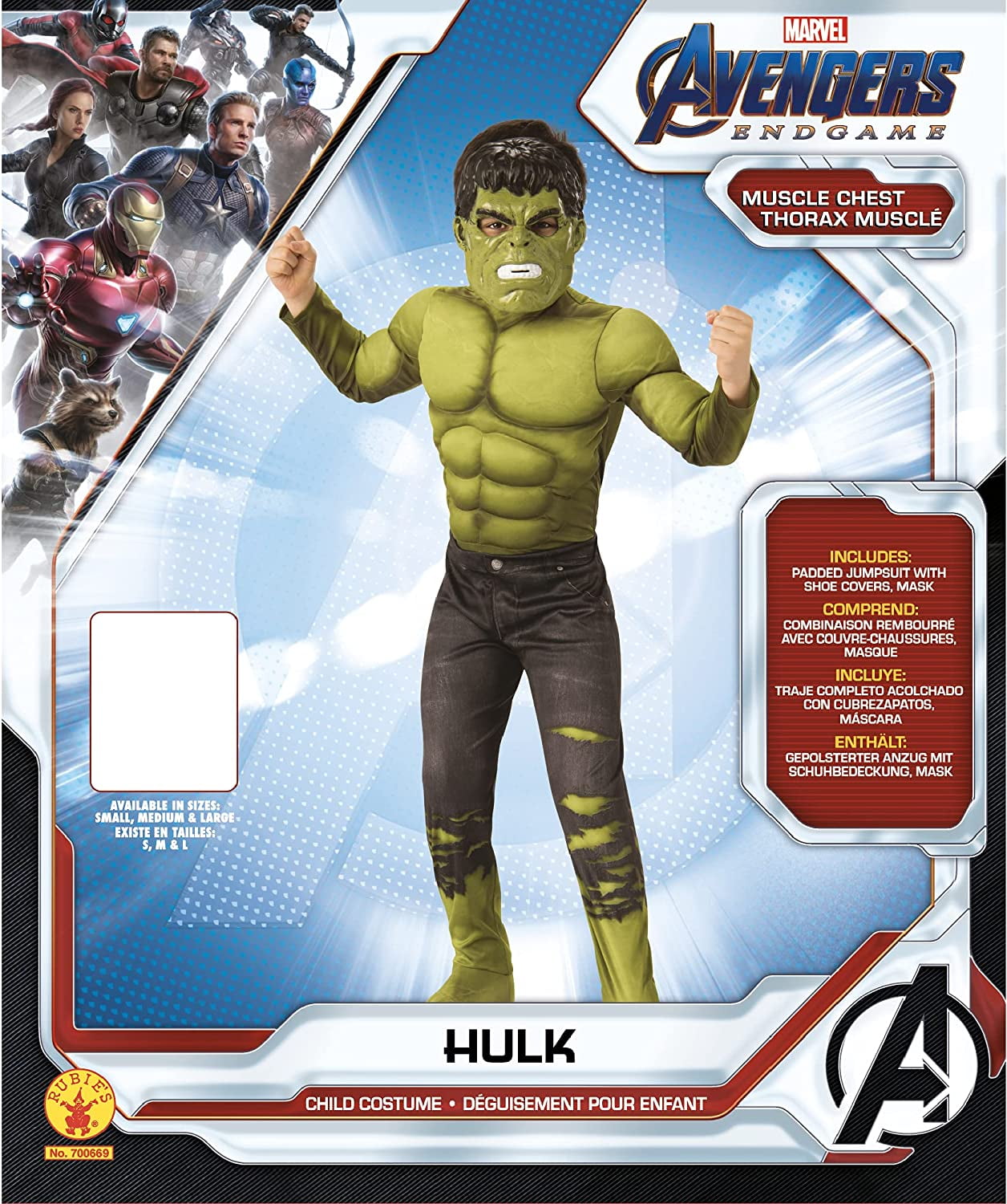 Rubie's unisex-child Marvel Universe Classic Collection Avengers Assemble  Deluxe Incredible Hulk
