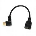 thumbnail image 3 of Chenyang CY Up Angled 90 Degree Connector HDMI 1.4 with Ethernet 3D Type A Male to A Female Extension Cable 0.5m Cable, 3 of 7