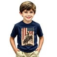 thumbnail image 4 of KHONTS Bull Riding Cowboy Patriotic T-Shirt for Boys Kids Short Sleeve Summer Tops,Size 2-13 Years Navy 130, 4 of 4