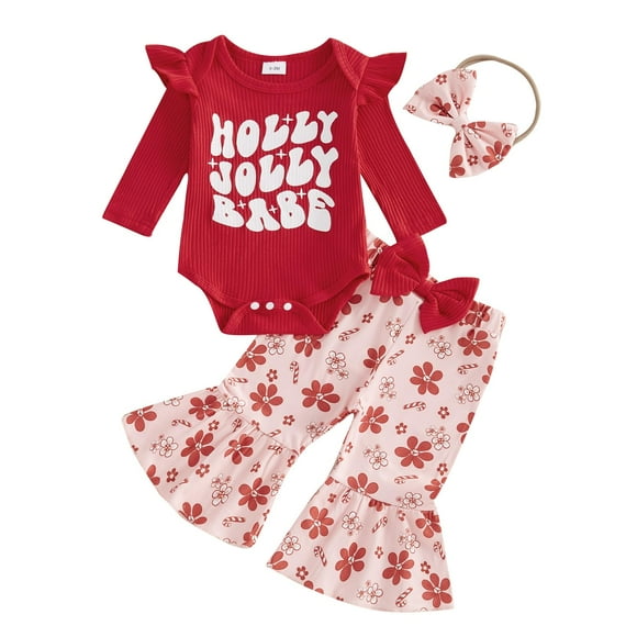Traje para bebé Kuriozud, pantalones acampanados, diadema de 12 a 18 m