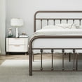 thumbnail image 6 of VECELO Full Size Metal Bed Frame, Foundation Heavy Duty Steel Slats Platform Bed Frame, Easy-Assembly, Bronze Purple, 6 of 9