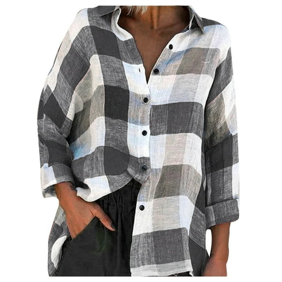 Clothing 2025 Super Soft Wrinkle Free Button Down Shirts for Women Formal Work Dress Blouses Tops Womens Button Down Shirts Boyfriend Long Sleeve Oversized Blouses Tops