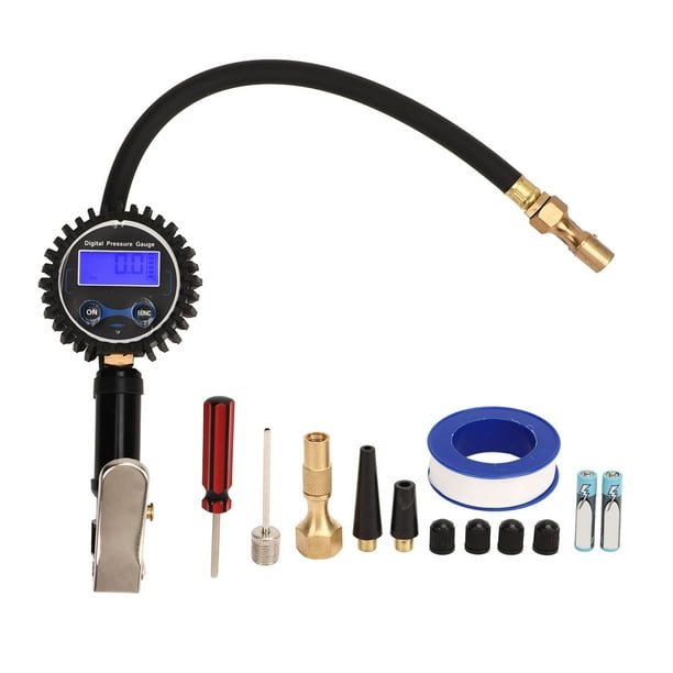 Inflador De Neumáticos Digital Con Manómetro, 200 Psi Medidor De Presión De Neumáticos Digital Bomba De Aire Compresor De Aire Kit De Accesorios Para Inflador De Neumáticos Para Coche Bicicleta Motoci