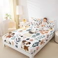 thumbnail image 4 of Homewish Kawaii Puppy Dogs Full Size Sheets,Rustic Flower Bed Sheets,White Brown Green Sheet Sets For Girls Boys,Breathable Home Decor,4 Pieces, 4 of 7