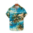 thumbnail image 2 of Stamzod Men Hawaiian Tropical Shirt Plus Size Short Sleeve Casual Button down Lapel Summer Mens Beach Shirts, 2 of 5