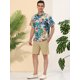 thumbnail image 4 of Lars Amadeus Camisa De Manga Corta Con Estampado De Flores Para Hombre, Camisas Hawaianas Informales De Verano Con Botones Blanco azul marino M Unique Bargains Camisas, 4 of 6