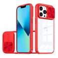 thumbnail image 1 of SaniMore Silde Camera Case for iPhone 13 Pro Max 6.7", Rugged PC & Soft TPU Crystal Clear [Not Yellowing Technology] Shockproof Protective Cover for iPhone 13 Pro Max Women Men, Red, 1 of 7