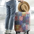 thumbnail image 2 of Colorful Pioneer Flower Patchwork Luggage Cover Fashion Suitcase Cover Baggage Covers Fit 25-28 Inch Luggage (Go Travel), 2 of 5