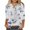 4-Blue, variant on AOOCHASLIY Womens Blouses Short Sleeve Trendy Women's Spring Printed Mid-length sleeves Crew-Neck Casual Tee Tops