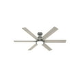 thumbnail image 3 of Hunter - Gravity Indoor Ceiling Fan With Light, Remote, 60-inch, Matte Silver, Casual-style, 6-speed, Energy Star, WiFi Smarthome, 51883, for Living Rooms, Bedrooms, 3 of 18
