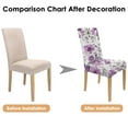 thumbnail image 7 of Floral Dining Chair Covers Set of 4 Lovely Peony and Hummingbird Design Washable Polyester Stretch Slipcovers Removable Seat Protector for Summer Kitchen, 7 of 7
